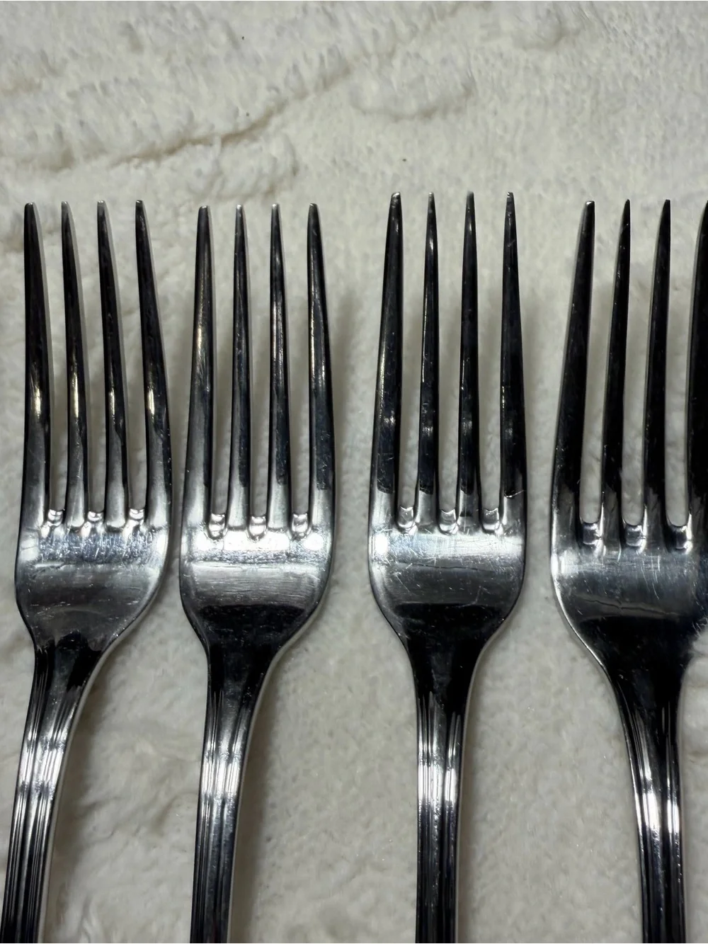 5 Salad Forks Cuisinart Mansfield 18/10 Stainless Glossy Fork Set Korea Vintage